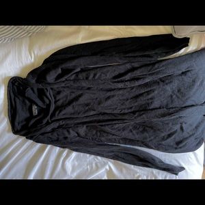 Black open sweater long